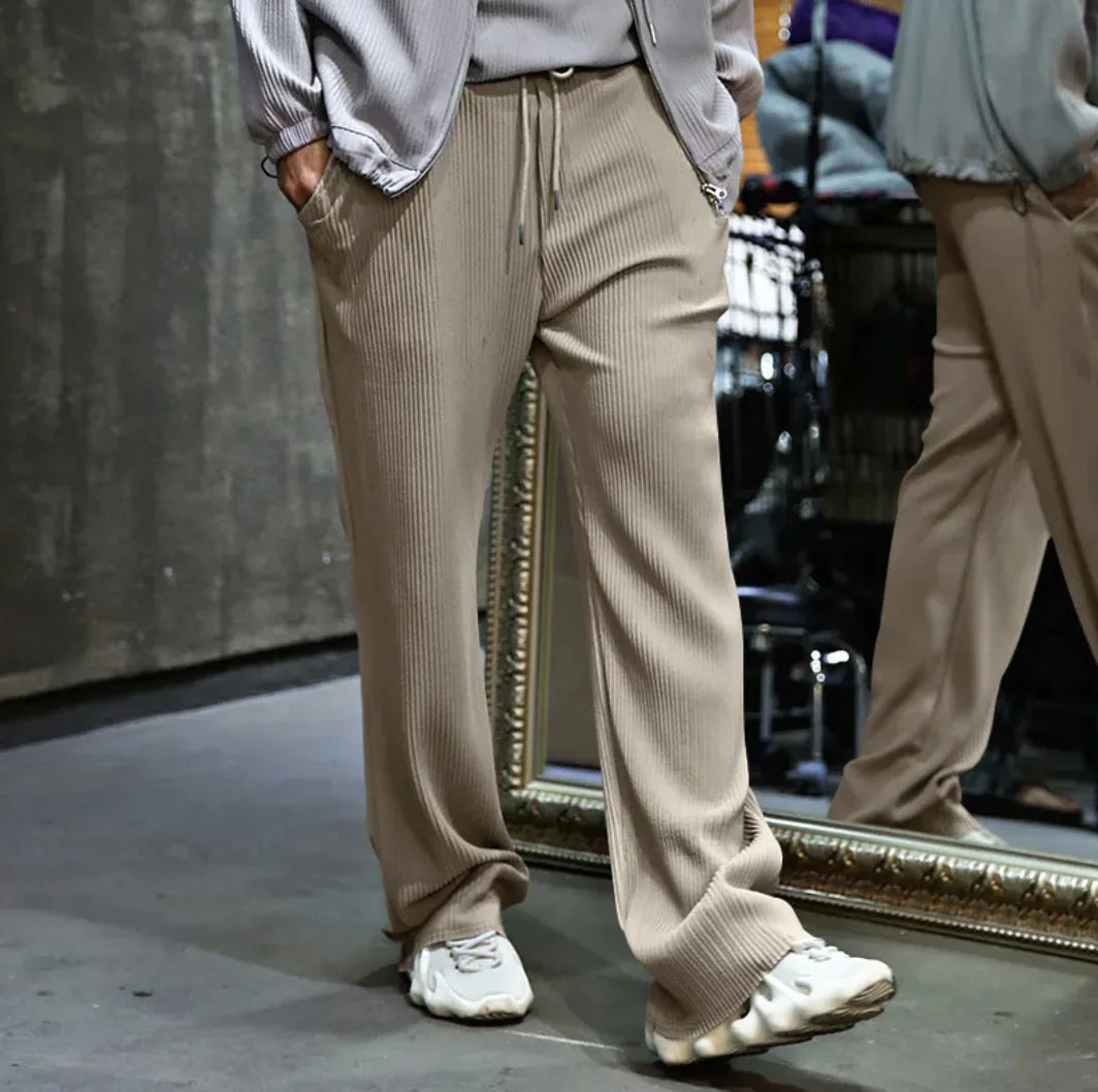 Men's Jacquard Striped Casual Pants