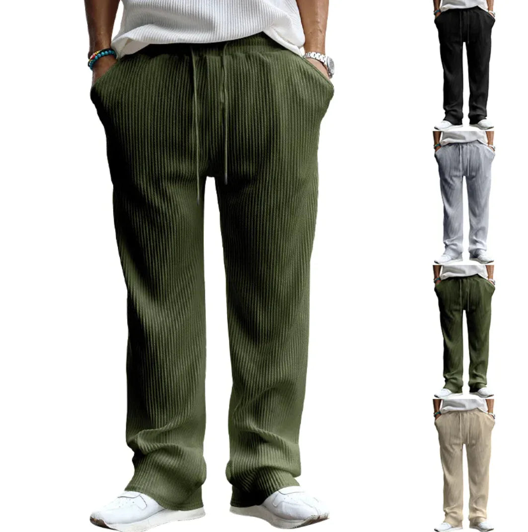 Men's Jacquard Striped Casual Pants