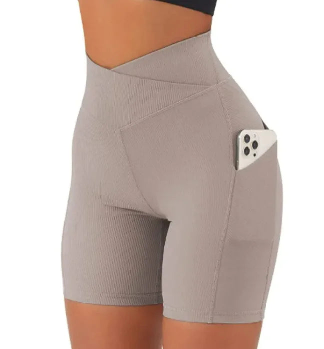 Women's Cross Waist With Pockets Yoga Pants