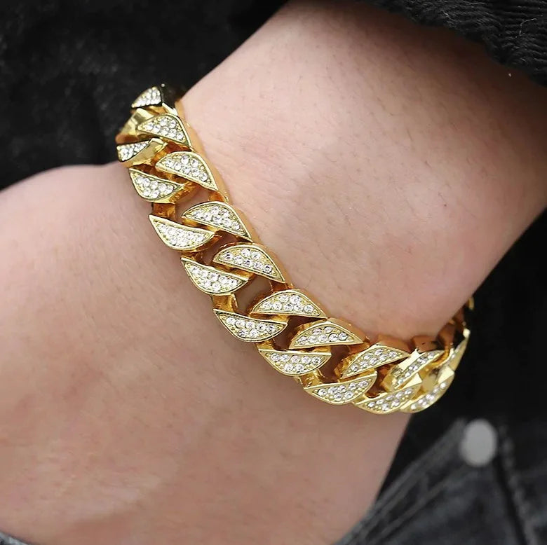 Miami Gold Curb Cuban Bracelet