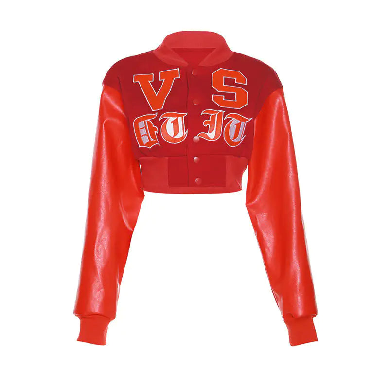 Most Valuable Cropped Varsity Jacket